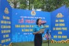Đồng chí Hồ Thị Linh - Chủ tịch LĐLĐ thị xã phát biểu tại Lễ phát động