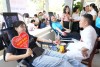 Các tình nguyện viên ngành giáo dục và đào tạo Hương Trà tham gia hiến máu tình nguyện