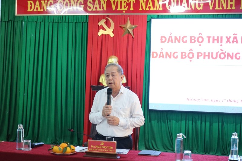 anh 1 dong chi phan ngoc tho pho bi thu thuong truc tinh uy phat bieu tai buoi lam viec