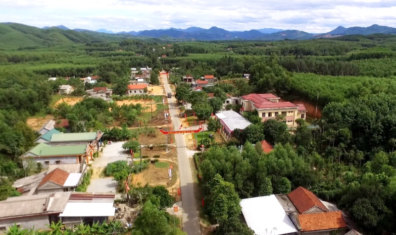 xa nong thon moi huong binh nhin tu tren cao