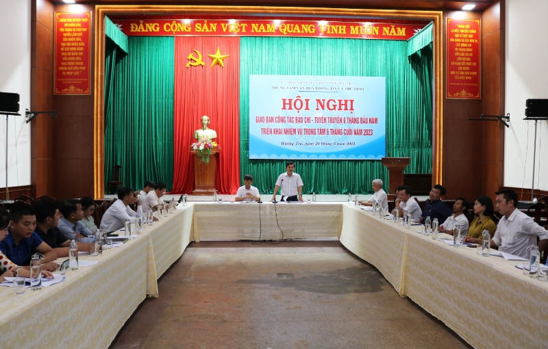Toàn cảnh Hội nghị giao ban công tác báo chí – tuyên truyền 6 tháng đầu năm 2023