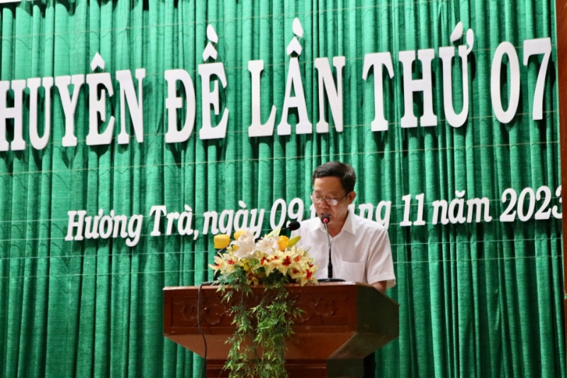 dong chi ha van tuan tinh uy vien bi thu thi uy huong tra phat bieu tai hoi nghi