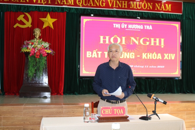 dong chi le hong thang pho bi thu thuong truc thi uy huong tra phat bieu tai hoi nghi