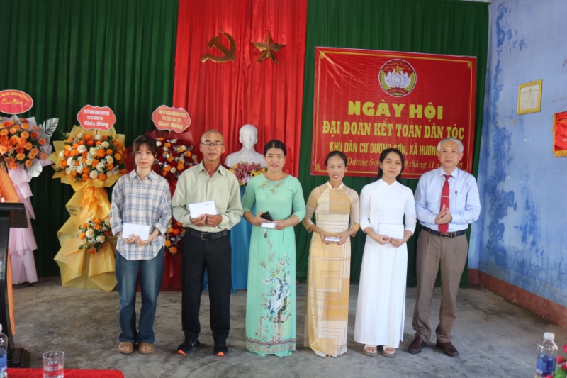 trao qua cho hoc sinh dai dien hoc sinh thuoc dien ho ngheo ho co hoan canh kho khan