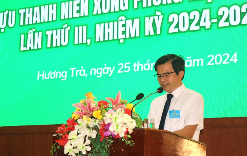 dong chi do ngoc an thi uy vien pho chu tich ubnd thi xa huong tra phat bieu chi dao tai dai hoi