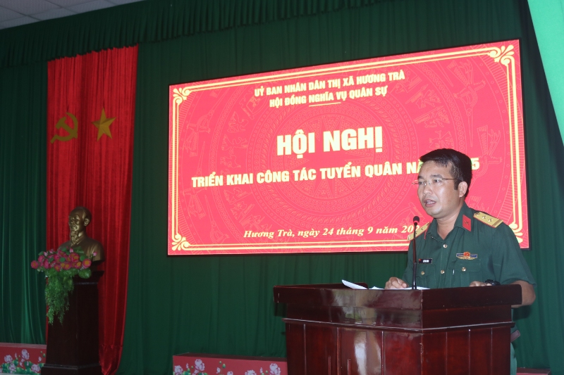 Hội đồng nghĩa vụ Quân sự thị xã Hương Trà: Triển khai công tác tuyển quân năm 2025