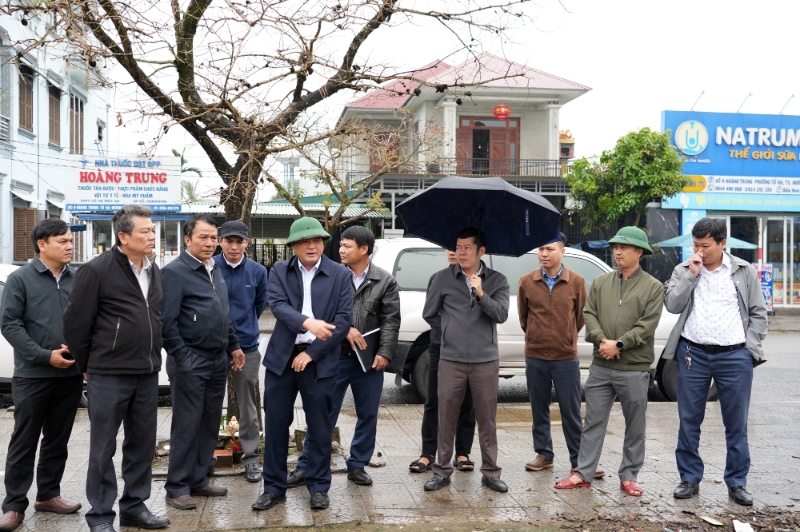 Kiểm tra mặt bằng Dự án khu dân cư Tứ Hạ - Hương Văn