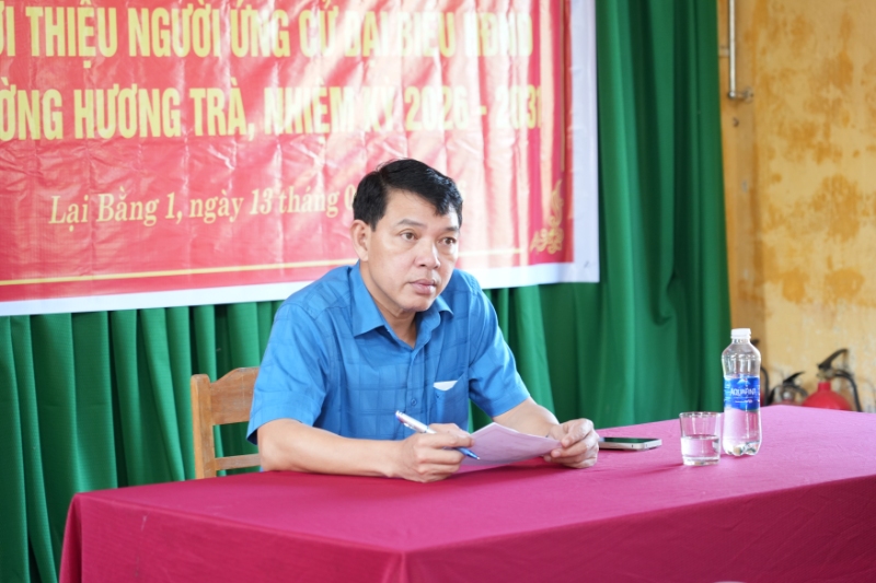 Bí thư Đảng ủy phường tiếp công dân định tại TDP Lại Bằng 1