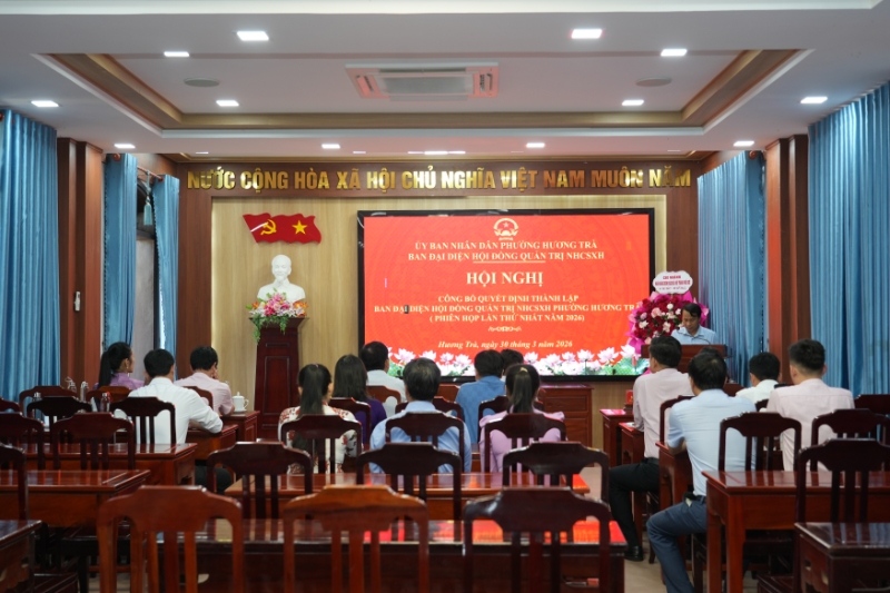 Hương Trà: Công bố Quyết định thành lập Ban đại diện HĐQT Ngân hàng Chính sách xã hội phường